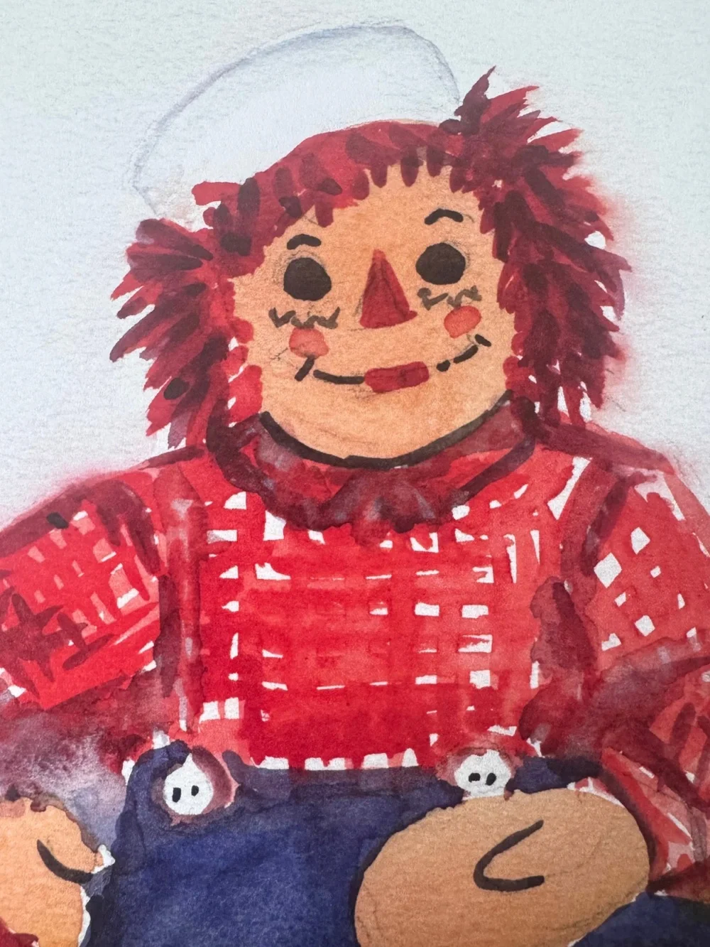 Eleanor Smith Signed Raggedy Ann and Andy Matted Art Print 12” x 10” - Picture 4 of 10